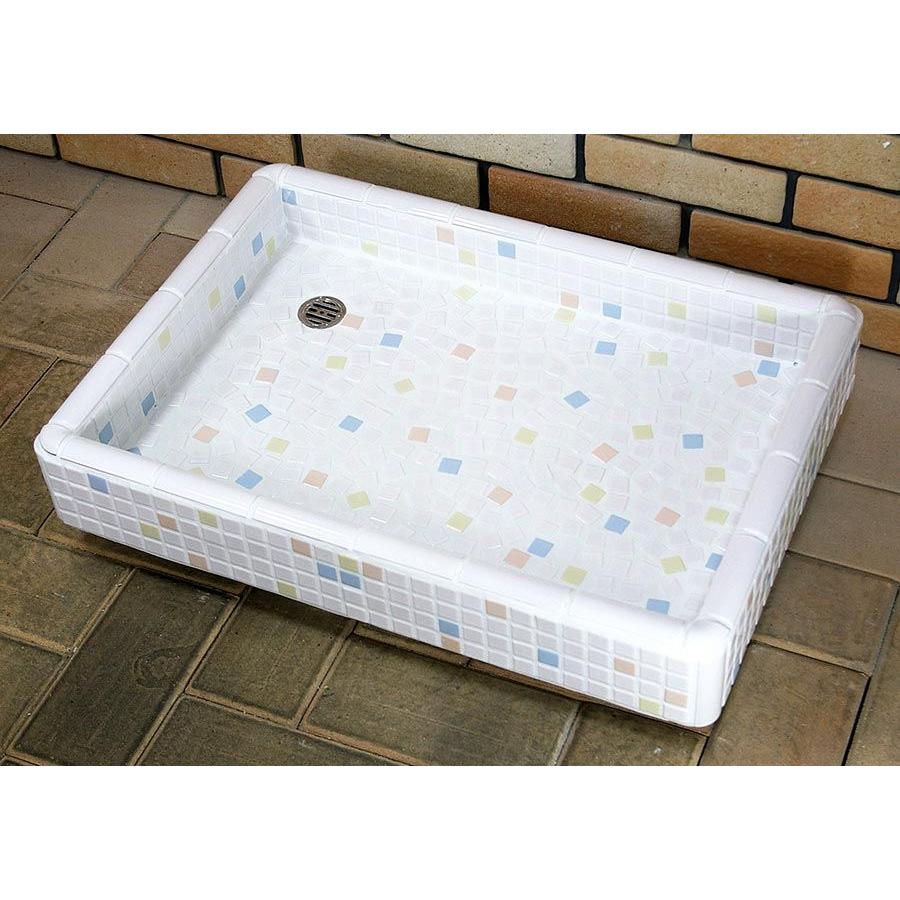 ガーデンシンク 大型ガーデンパン タイル洗面台 Mサイズ 08ロマンチック Senmendai 08 タイルショップたまがわyahoo 店 通販 Yahoo ショッピング