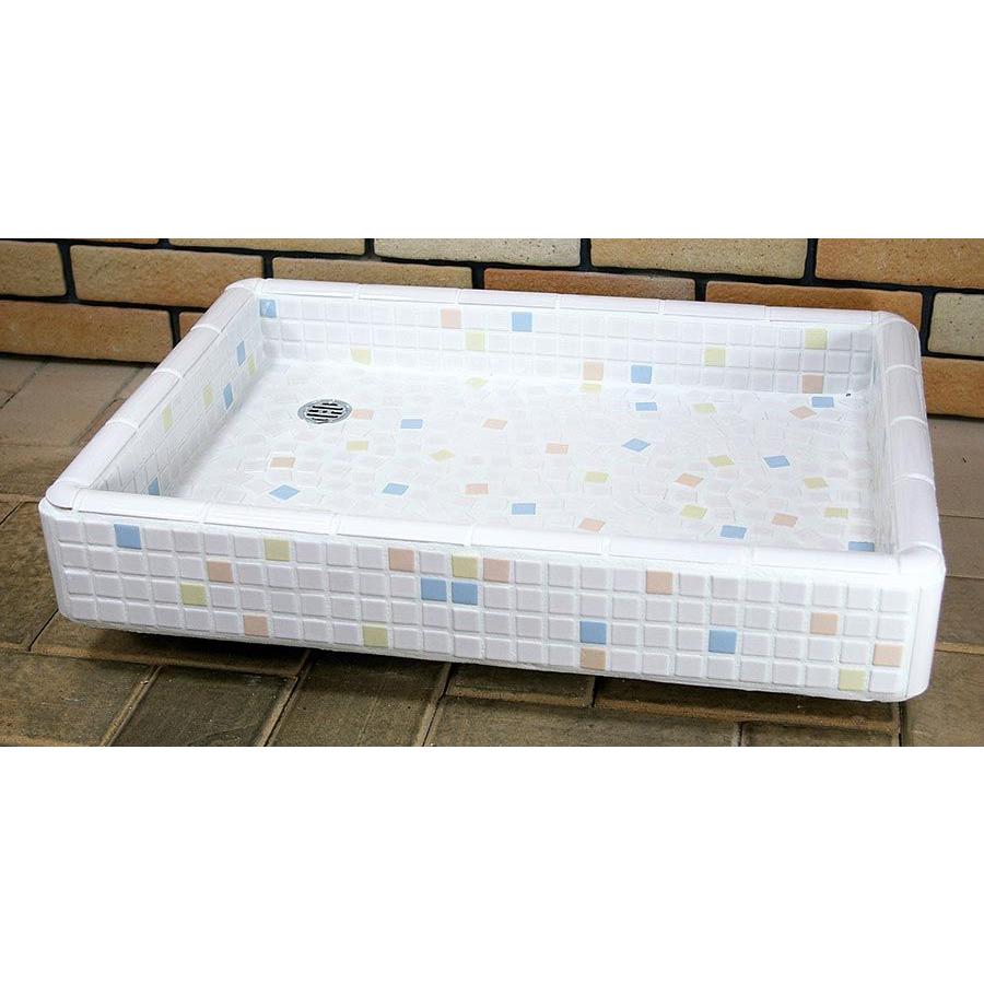 ガーデンシンク 大型ガーデンパン タイル洗面台 Mサイズ 08ロマンチック Senmendai 08 タイルショップたまがわyahoo 店 通販 Yahoo ショッピング