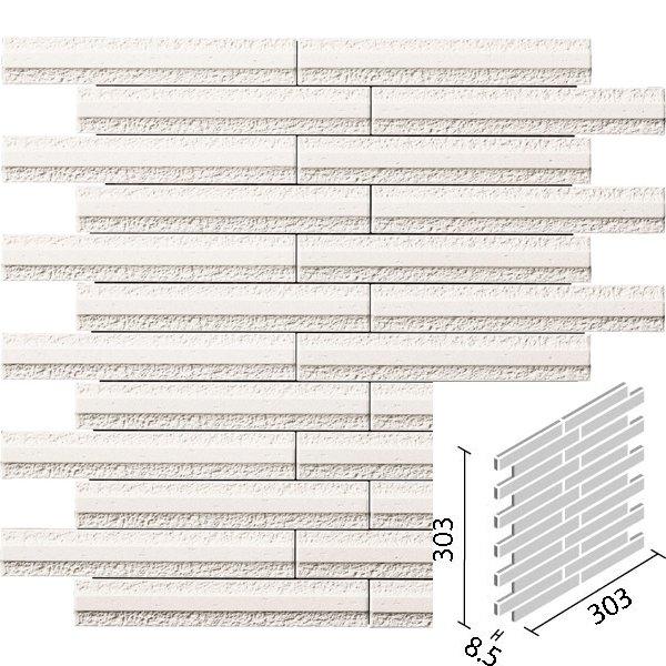 エコカラットプラス　グラナス　ライン　25×151角ネット張り　ホワイト　INAX　ECP-2515NET　GLN1　LIXIL　タイル(5ケース)