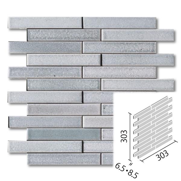 エコカラットプラス　ノルディックカラー　25×151角ネット張り　NRC3　LIXIL　フォグブルー　タイル(10ケース)　ECP-2515NET　INAX