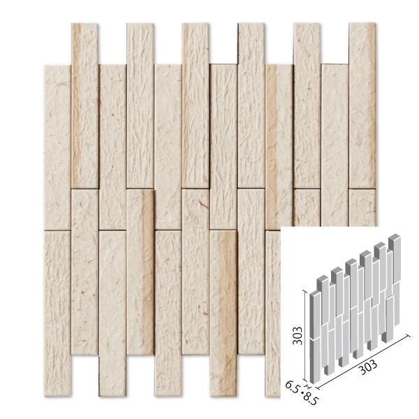 エコカラットプラス　和細工(わざいく)　25×151角ネット張り　INAX　タイル(6ケース)　LIXIL　WZK1　素色　ECP-2515NET　そしょく