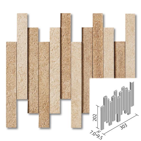 エコカラットプラス　陶連子(とうれんじ)　25×202角ネット張り　LIXIL　TOR2　こういろ　タイル(7ケース)　INAX　香色　ECP-2520NET