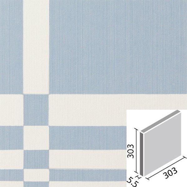 エコカラットプラス　ドリス　303角平(デザイン柄A)　ECP-303　DRS2A　ブルー　INAX　タイル(10ケース)　LIXIL