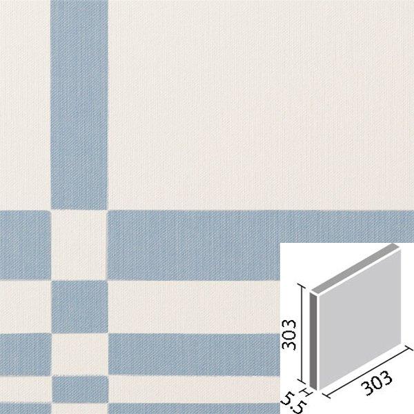 エコカラットプラス　ドリス　303角平(デザイン柄B)　DRS2B　ブルー　タイル(10ケース)　ECP-303　LIXIL　INAX