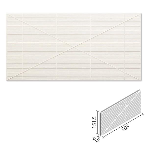 エコカラットプラス　リネエ　303×151角平(レリーフA)　ECP-315　LIXIL　LNE1A　ホワイト　タイル(10ケース)　INAX