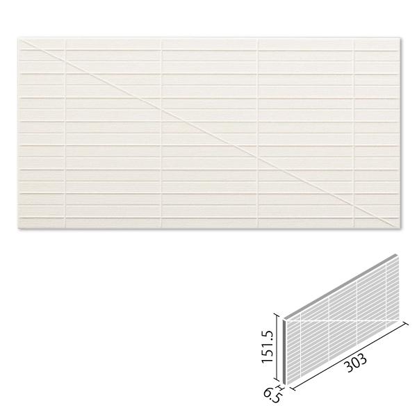 エコカラットプラス　リネエ　303×151角平(レリーフD)　LNE1D　ホワイト　タイル(10ケース)　ECP-315　LIXIL　INAX