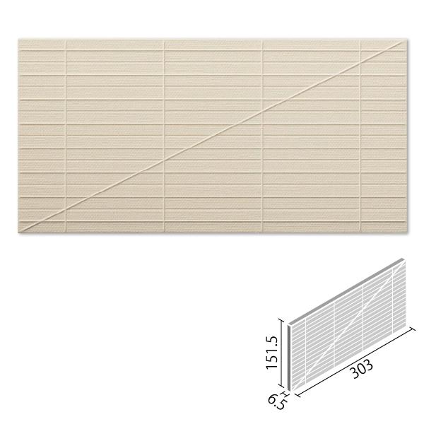 エコカラットプラス　リネエ　303×151角平(レリーフC)　LNE2C　ECP-315　LIXIL　ベージュ　INAX　タイル(8ケース)