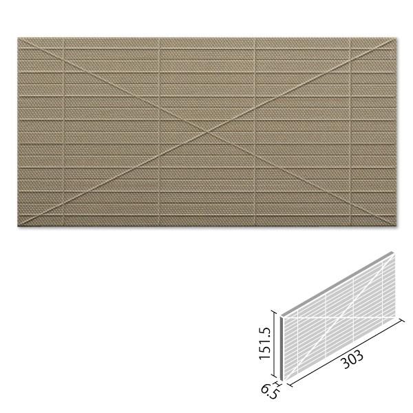 エコカラットプラス　リネエ　303×151角平(レリーフA)　ECP-315　タイル(10ケース)　モス　LNE4A　LIXIL　INAX