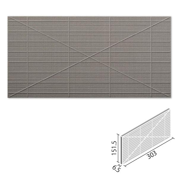 エコカラットプラス　リネエ　303×151角平(レリーフA)　ECP-315　LNE5A　LIXIL　ネイビー　タイル(5ケース)　INAX