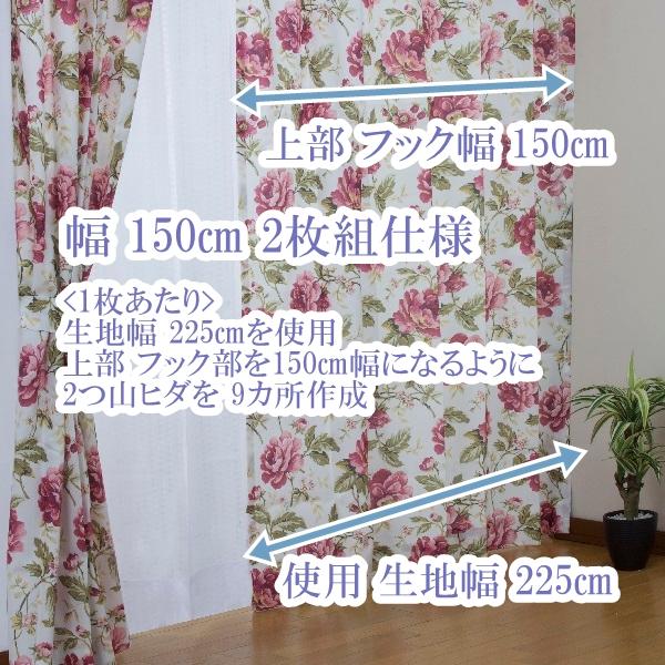 リードカキノ カーテン レースカーテン セット 幅150×丈230cm 採光 非