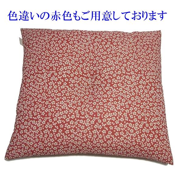 リードカキノ 銘仙判 小桜 座布団 5枚組 55×59cm 国産 綿入り 和柄