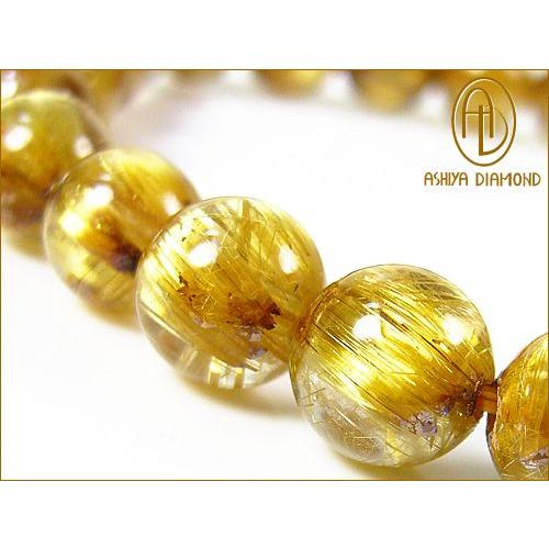 宝石鑑別書付きルチルクォーツブレスレット7mm/芦屋ダイヤモンドよりKIWAMI天然石の画像