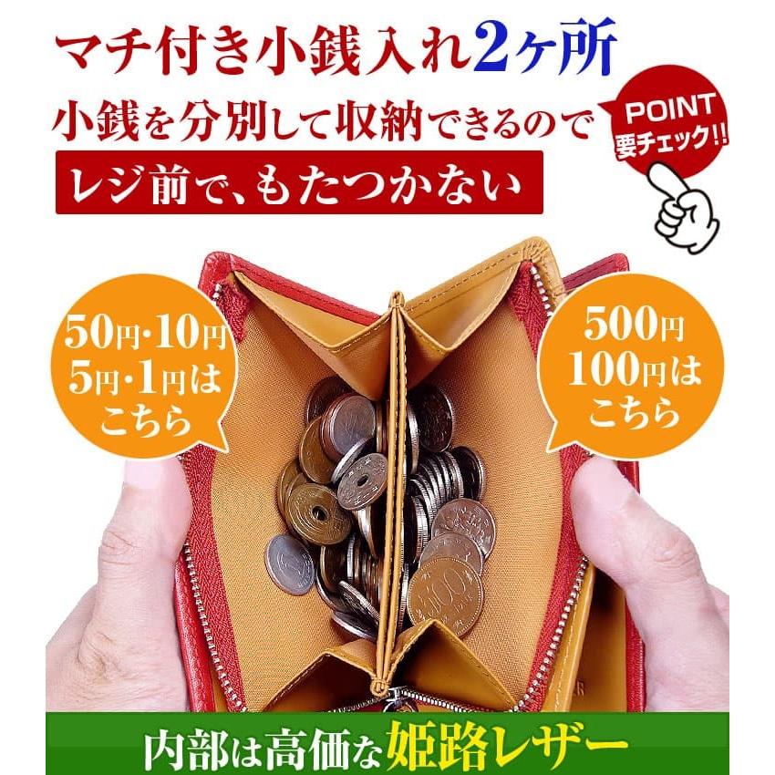 日本国産 栃木レザー 姫路レザー 縦型2つ折り財布 全7色 YKK製ファスナー レディース メンズ 芦屋ダイヤモンド正規品の画像