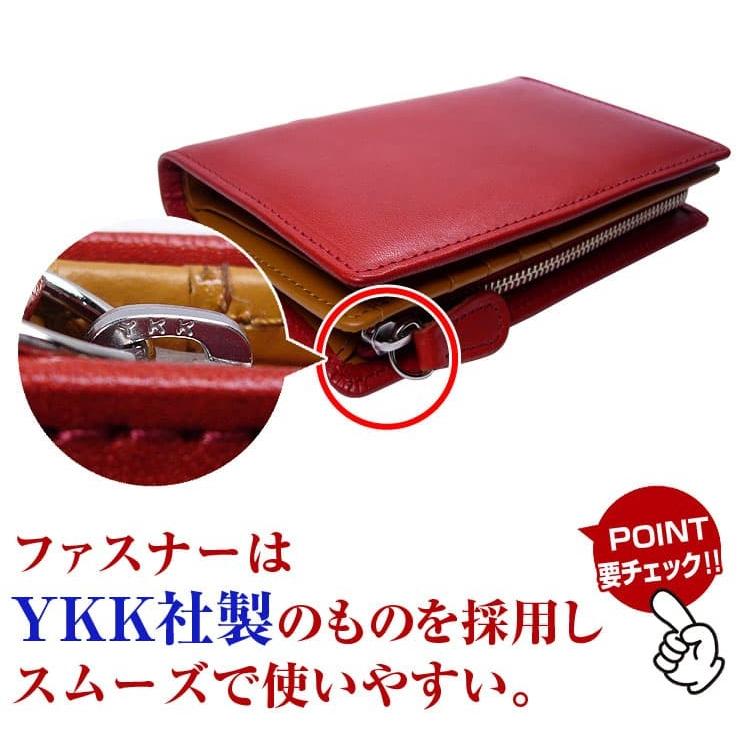 日本国産 栃木レザー 姫路レザー 縦型2つ折り財布 全7色 YKK製ファスナー レディース メンズ 芦屋ダイヤモンド正規品の画像