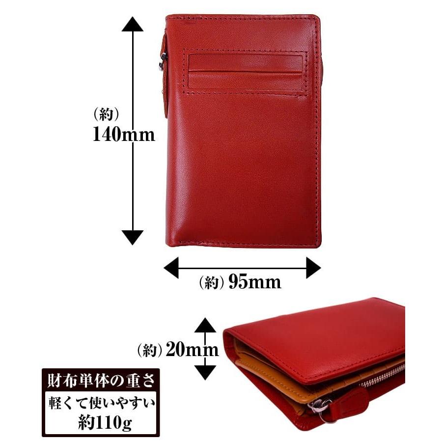 日本国産 栃木レザー 姫路レザー 縦型2つ折り財布 全7色 YKK製ファスナー レディース メンズ 芦屋ダイヤモンド正規品の画像