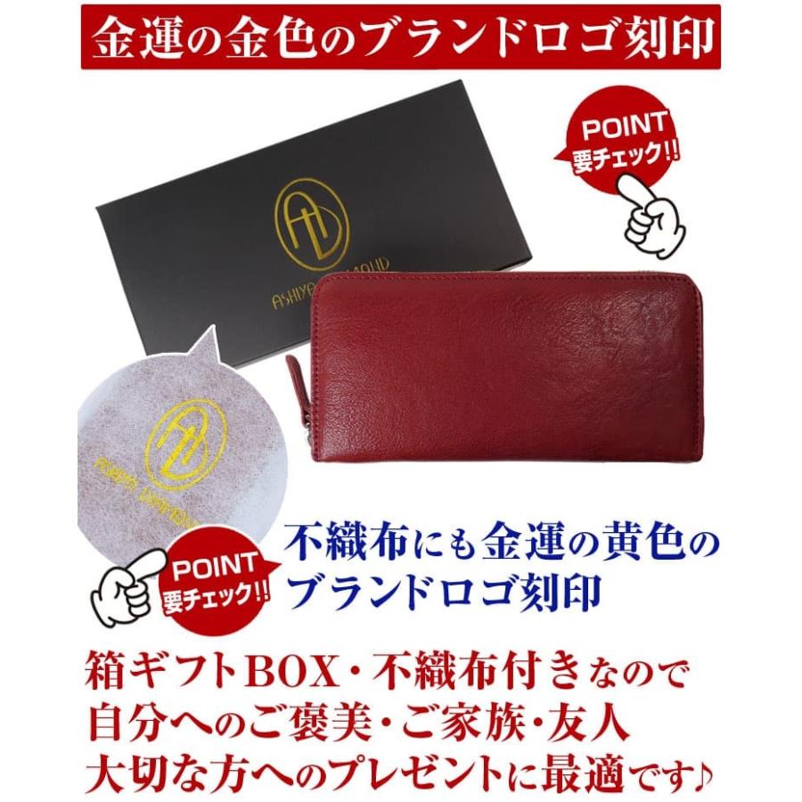日本国産 栃木レザー ラウンドYKK製ファスナー 長財布 ダブルコガシ加工  財布 日本高度技術でキズがつきにくいナメシ加工の画像