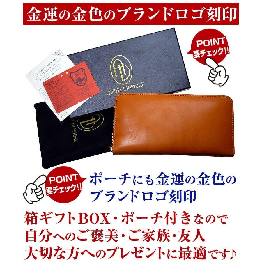 日本国産 栃木レザー コインスルー ラウンドYKK製ファスナー長財布 全7色 レディース メンズ 芦屋ダイヤモンド正規品の画像