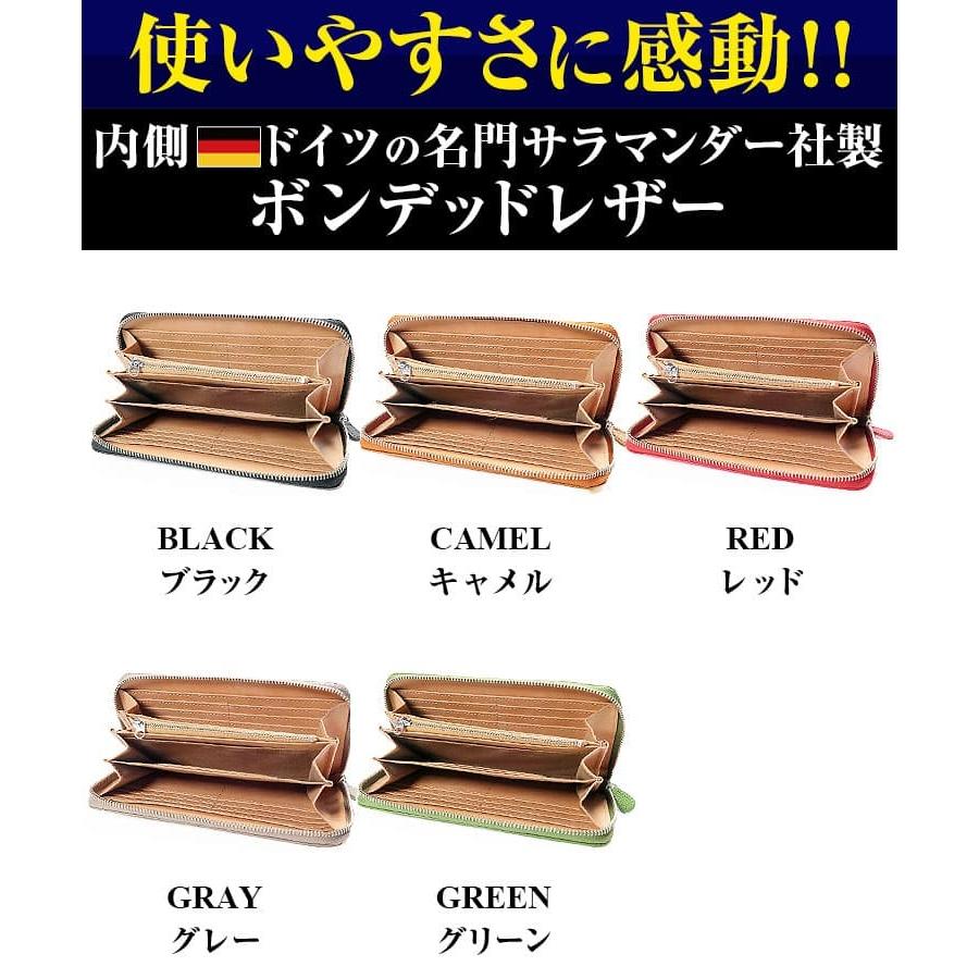 ウイルス対策：抗菌加工 姫路レザー YKK製ファスナー長財布 ノボ国内加工 スコッチガードTM 撥水加工 防汚加工 芦屋ダイヤモンド正規品の画像