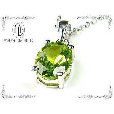 芦屋ダイヤモンド ペリドット天然宝石 /超大粒 ジュエリー ネックレス  