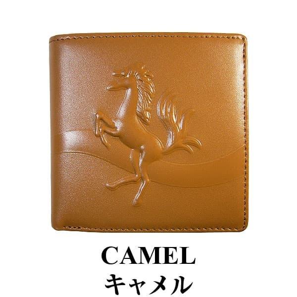 新品 MORIYA ナチュラルコードバン 日本製 馬革 二つ折り財布 キャメル 新品 MORIYA ナチュラルコードバン 日本製 馬革 二つ折り財布