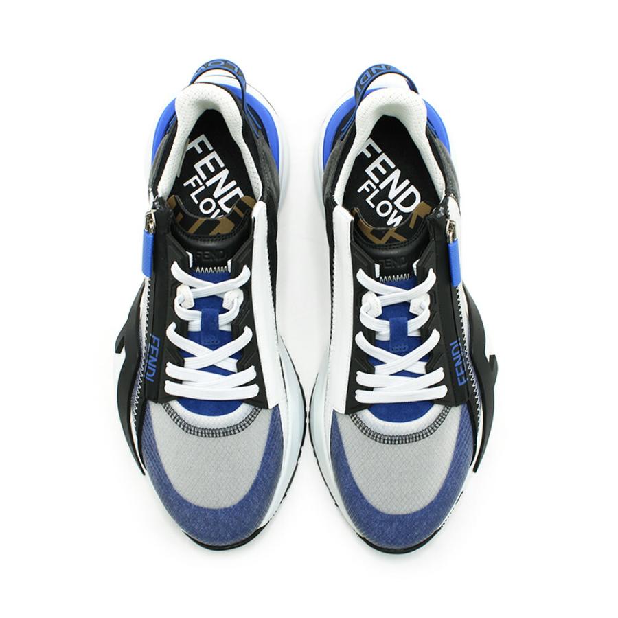 FENDI フェンディ 7E1392 AD7V F1FHC ブルーナイロン ロートップ FENDI フェンディ フロー スニーカー 7E1392-AD7V-F1FHC ブルー