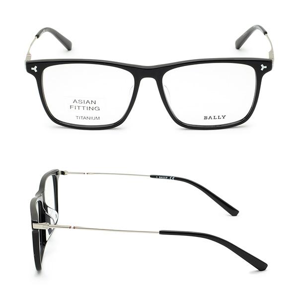 BALLY バリー メガネ 眼鏡 フレーム のみ BY5057-D/V 001 56 ブラック/シルバー アジアンフィット メンズ｜timeclub｜02