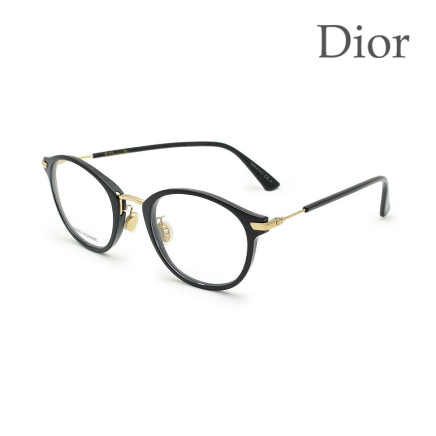 CHRISTIAN DIOR メガネフレームブラック×ゴールド