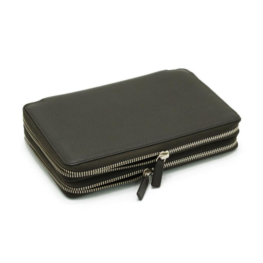 DUNHILL ダンヒル オーガナイザー L2K545B ダークブラウン ADV8 BROWN ORGANISER ラウンドファスナー メンズ 財布の画像