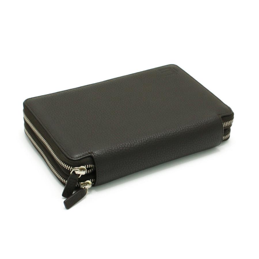 DUNHILL ダンヒル オーガナイザー L2K545B ダークブラウン ADV8 BROWN ORGANISER ラウンドファスナー メンズ 財布の画像