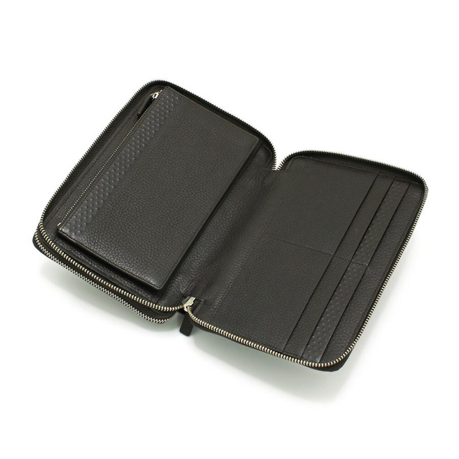 DUNHILL ダンヒル オーガナイザー L2K545B ダークブラウン ADV8 BROWN ORGANISER ラウンドファスナー メンズ 財布の画像