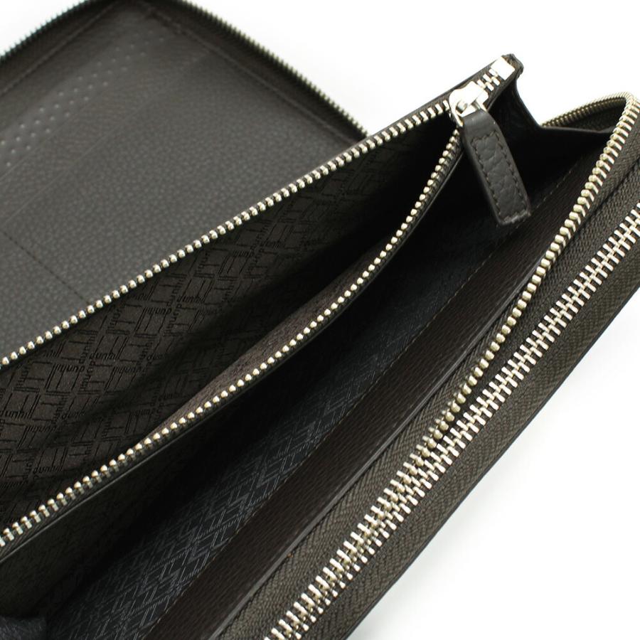 DUNHILL ダンヒル オーガナイザー L2K545B ダークブラウン ADV8 BROWN ORGANISER ラウンドファスナー メンズ 財布の画像