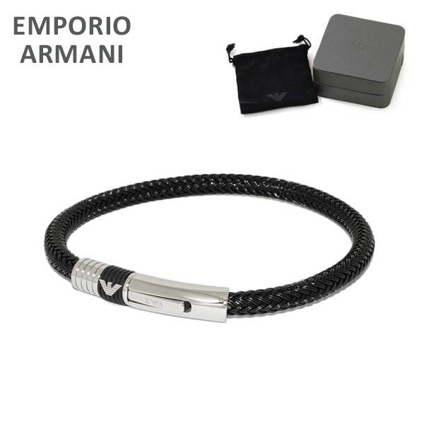 エンポリオ アルマーニ ブレスレット EGS1624001 シルバー/ブラック EMPORIO ARMANI アクセサリー メンズ