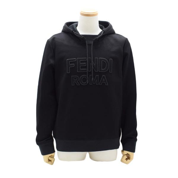 フェンディ パーカー メンズ FY1097-AI01-F0QA1 ブラック FELPA P.S. JERSEY FENDI PIPING｜timeclub｜05