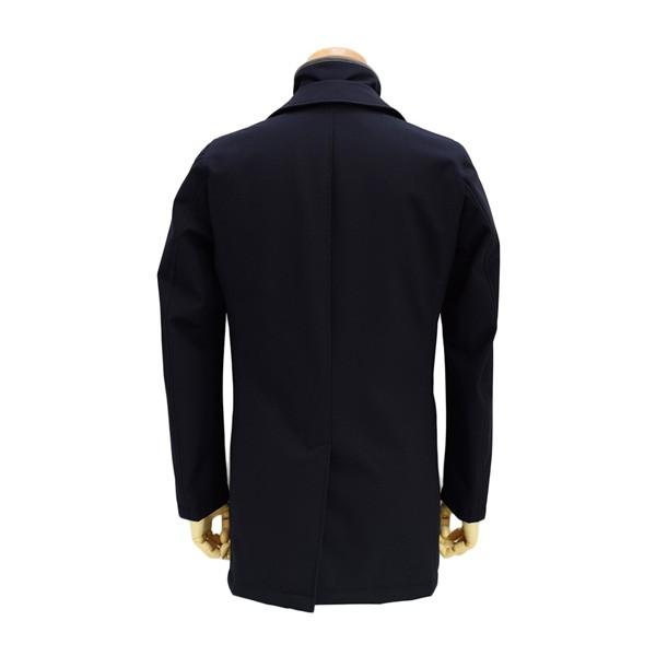 ヘルノ コート メンズ IM0189U-19199-9200 AW18 ネイビー HERNO レイヤード ジャケットの画像