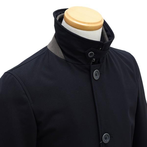 ヘルノ コート メンズ IM0189U-19199-9200 AW18 ネイビー HERNO レイヤード ジャケットの画像