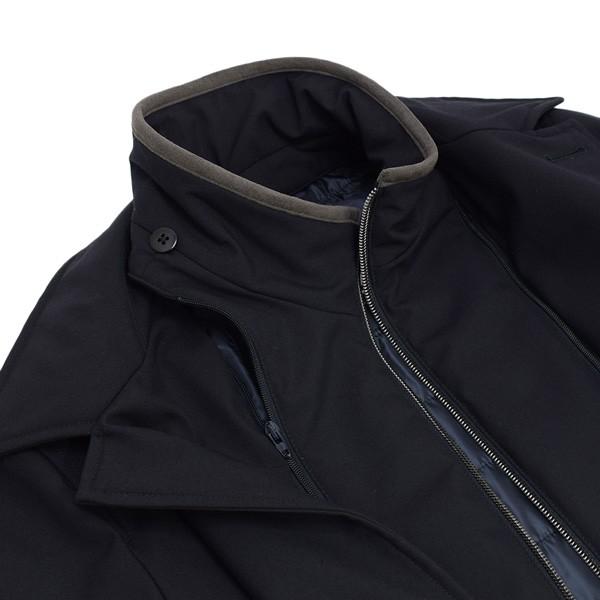 ヘルノ コート メンズ IM0189U-19199-9200 AW18 ネイビー HERNO レイヤード ジャケットの画像