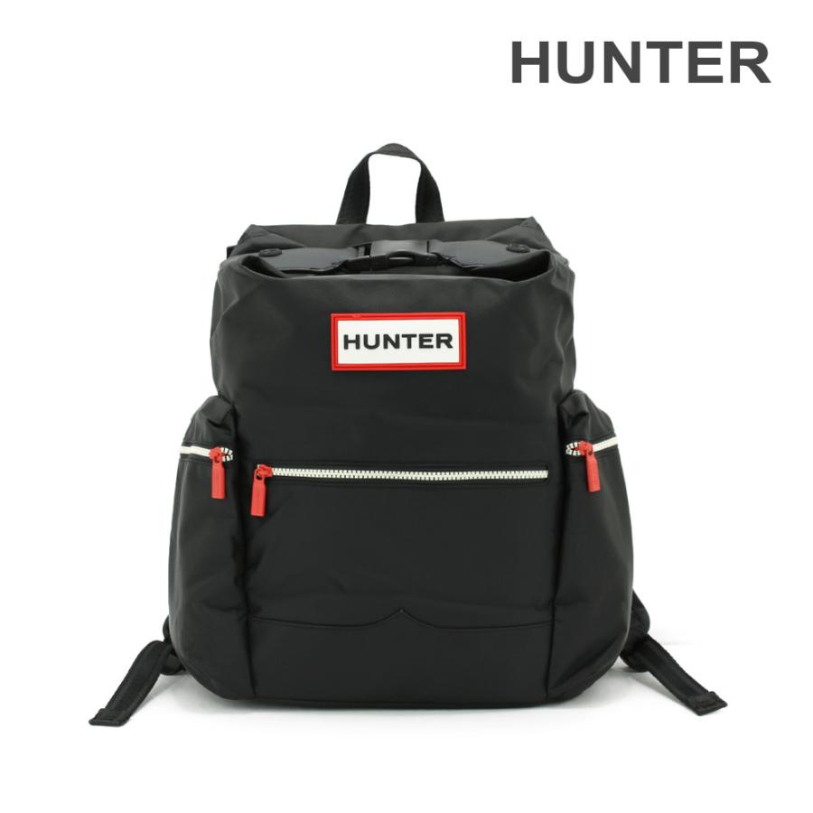 HUNTER バックパック トップクリックUBB6017ACD ブラック 美品！ HUNTER（ハンター） ナイロン ラージ トップクリップ バックパック