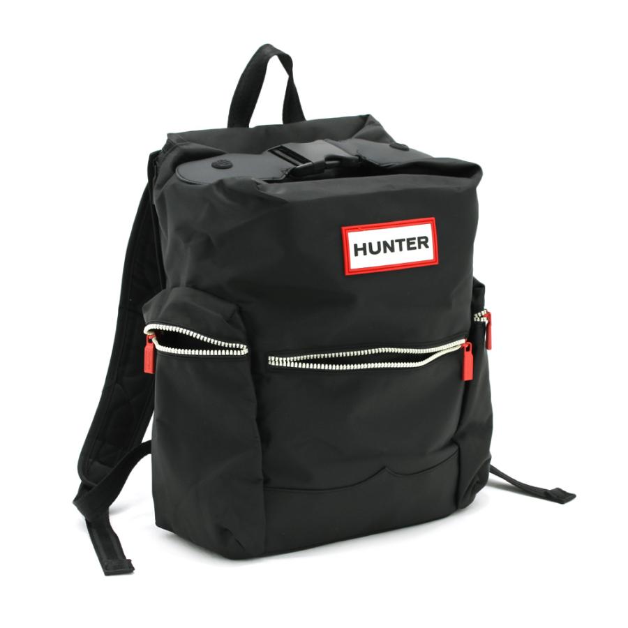 HUNTER バックパック トップクリックUBB6017ACD ブラック 美品！ HUNTER（ハンター） ナイロン ラージ トップクリップ バックパック