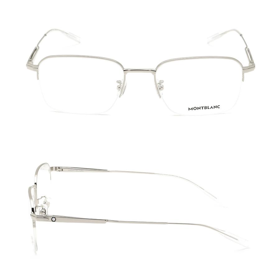 オンラインストア買い 国内正規品 モンブラン メガネ 眼鏡 フレーム のみ MB0220OA-004 シルバー ノーズパッド メンズ MONTBLANC