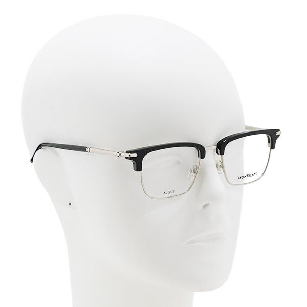 国内正規品 モンブラン メガネ 眼鏡 フレーム のみ MB0243O-001 52 ブラック ノーズパッド メンズ MONTBLANC｜timeclub｜04