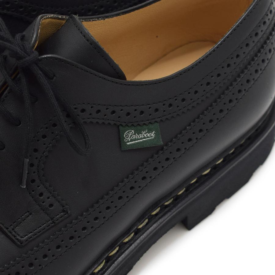 パラブーツ ウイングチップ ブラック 200717 Paraboot ALBY/MARCHE Noire-lis Noir Ink メンズ シューズ 靴 2007-17の画像