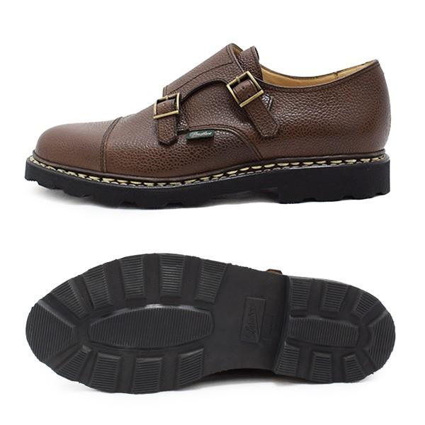 パラブーツ ウィリアム ブラウン 981435 Paraboot WILLIAM NOIRE-GR EBENE メンズ ダブルモンク シューズ 靴 9814-35の画像