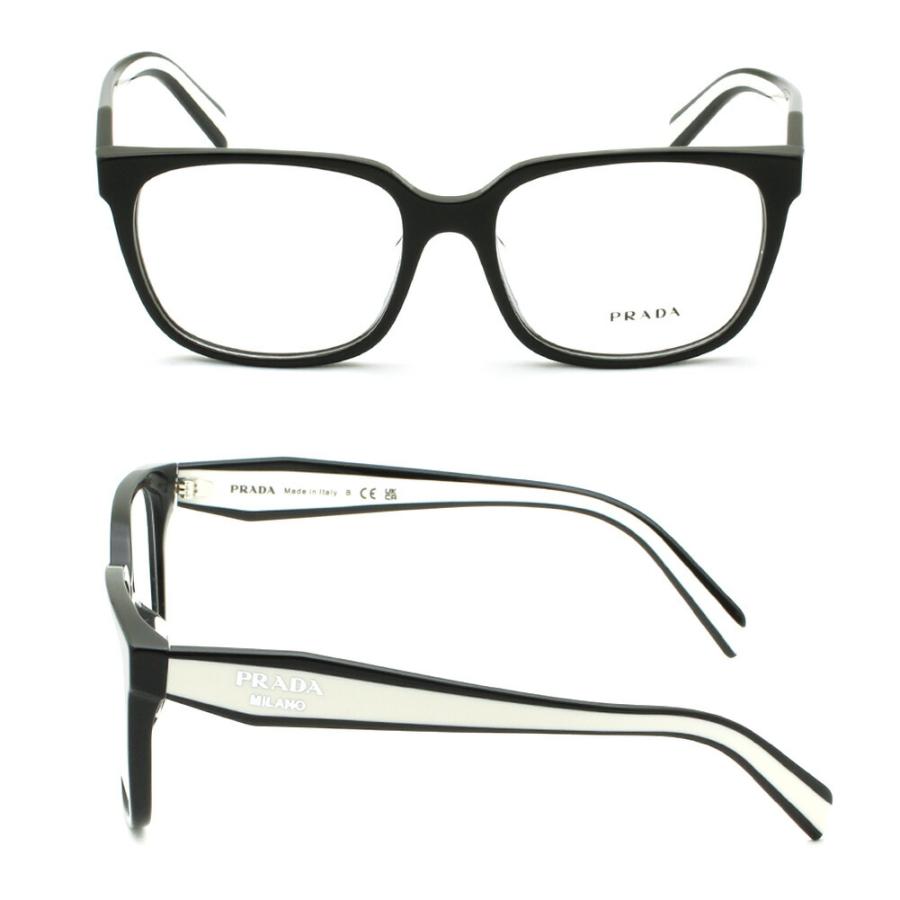 【送料,関税込】PRADA メガネ PR17ZVF アジアンフィット PRADA プラダ メガネフレーム のみ PR17ZVF-1AB1O1 55 ブラック