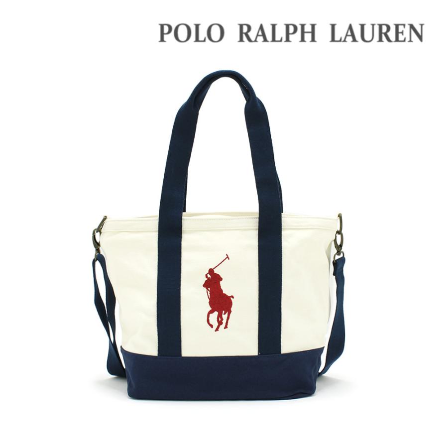Polo by Ralph Lauren トートバッグ アイボリー/ネイビー POLO RALPH LAUREN（ポロ・ラルフローレン） ポロ ラルフローレン