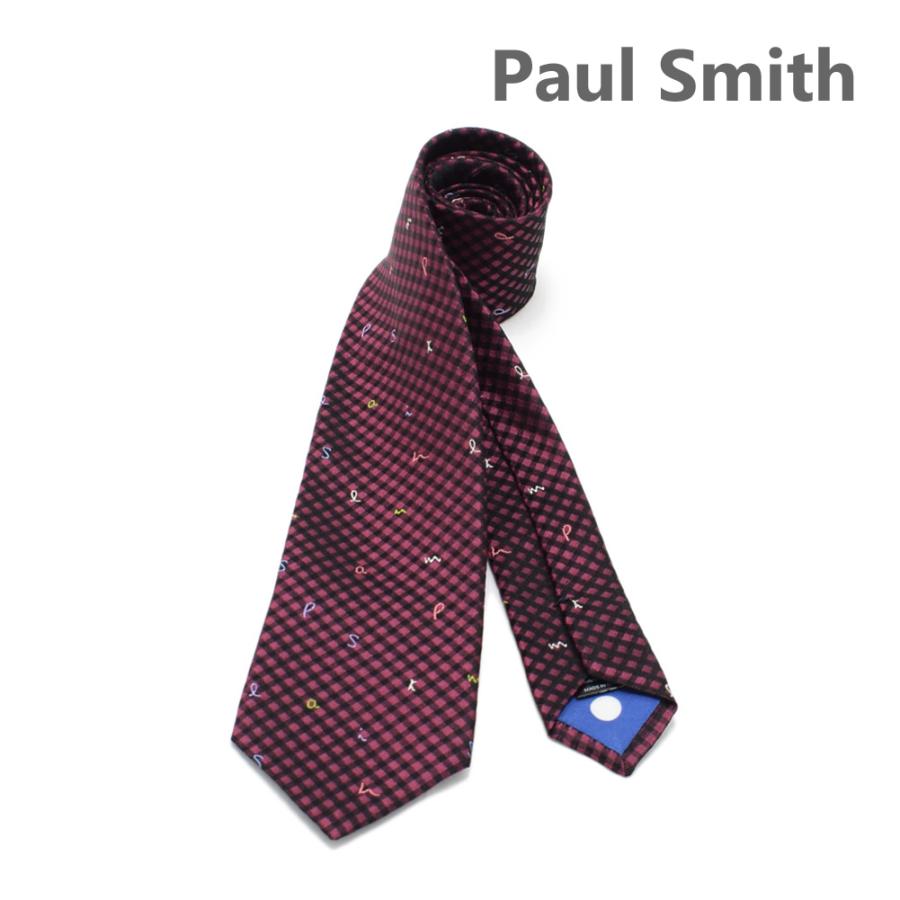【新品】ポールスミス Paul Smith  ネクタイ メンズ M1A0TIEX　HLU01　28 レッド系　gsm-5 ポールスミス Paul Smith ネクタイ メンズ M1A0TIEX HLU01 28 レッド系
