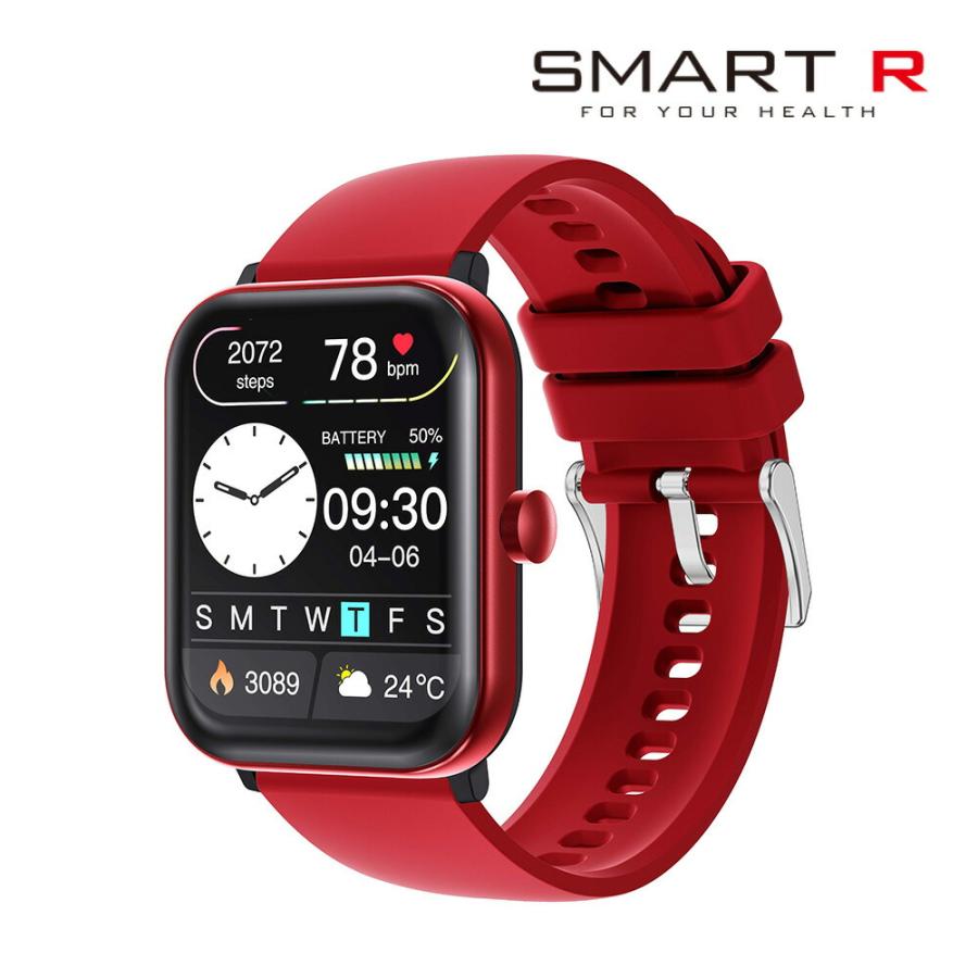 SMART R 国内正規品 スマートウォッチ H-5 レッド メンズ レディース 腕時計 スマートR : タイムクラブ Yahoo!店 ...