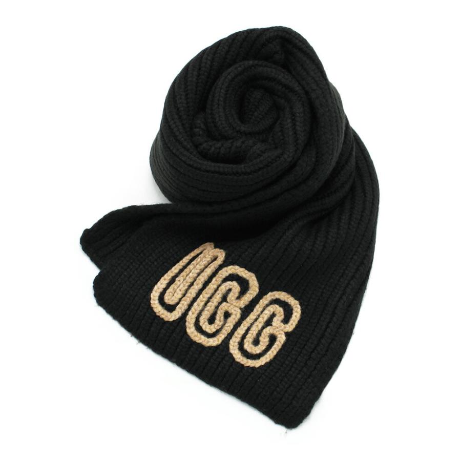 UGG アグ マフラー W Chunky Crafted Rib Scarf 102787 ブラック/ブラウン/ベージュ レディース スカーフ
