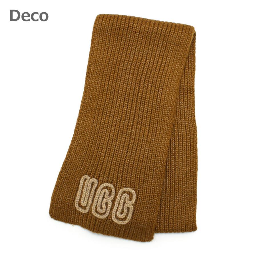 新品 未使用 UGG ブラウン マフラー シープスキン UGG（アグ） マフラー W Chunky Crafted Rib Scarf 102787 ブラック