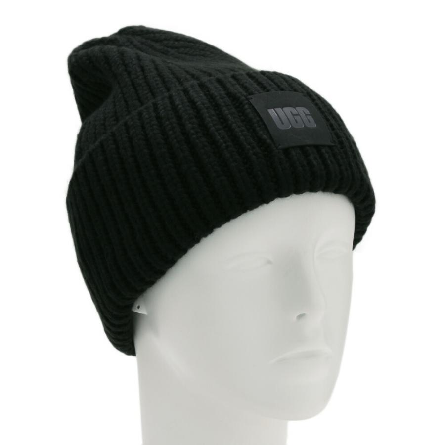 UGG（アグ） ニット帽 U Chunky Rib Beanie 20061 ブラック/キャメル