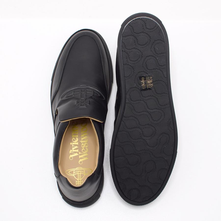 23SS ヴィヴィアンウエストウッド 靴 CLASSIC SLIP-ON 75030008M-L0005-N401 ブラック メンズ スリッポン｜timeclub｜05